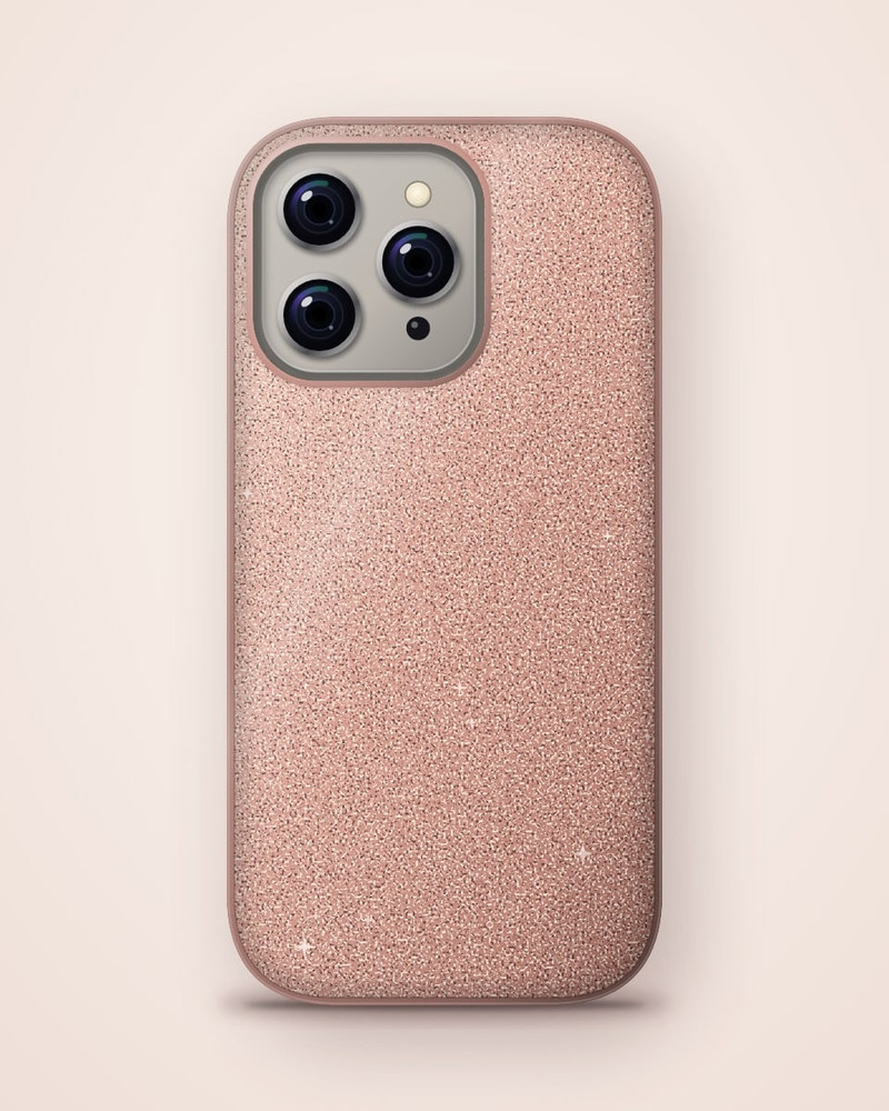 Rose Gold Glitter Case, iPhone 16 Pro