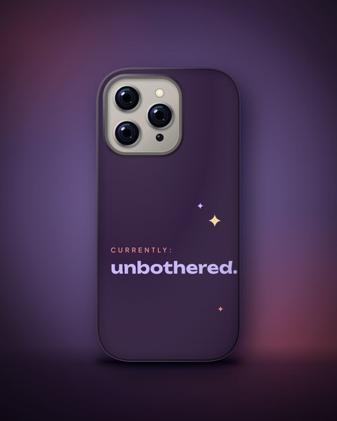 Currently Unbothered Case on iPhone 16 Pro, front