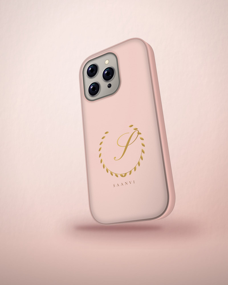 Signature Script Case on iPhone 16 Pro, angled view
