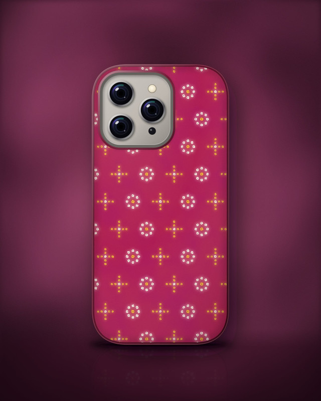Bandhani Rani Case on iPhone 16 Pro, front
