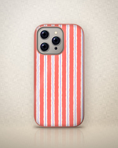Candy Stripe Case on iPhone 16 Pro, front