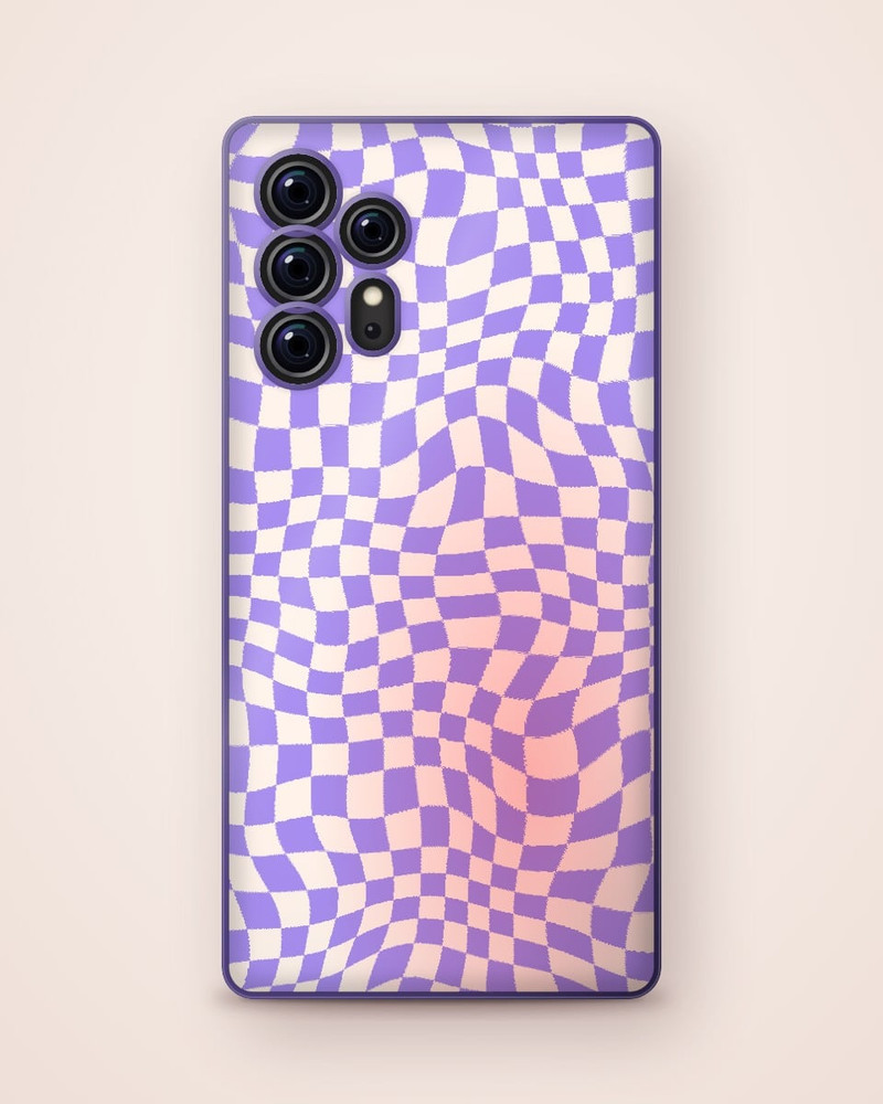 Warped Checker Case, Galaxy S24 Ultra