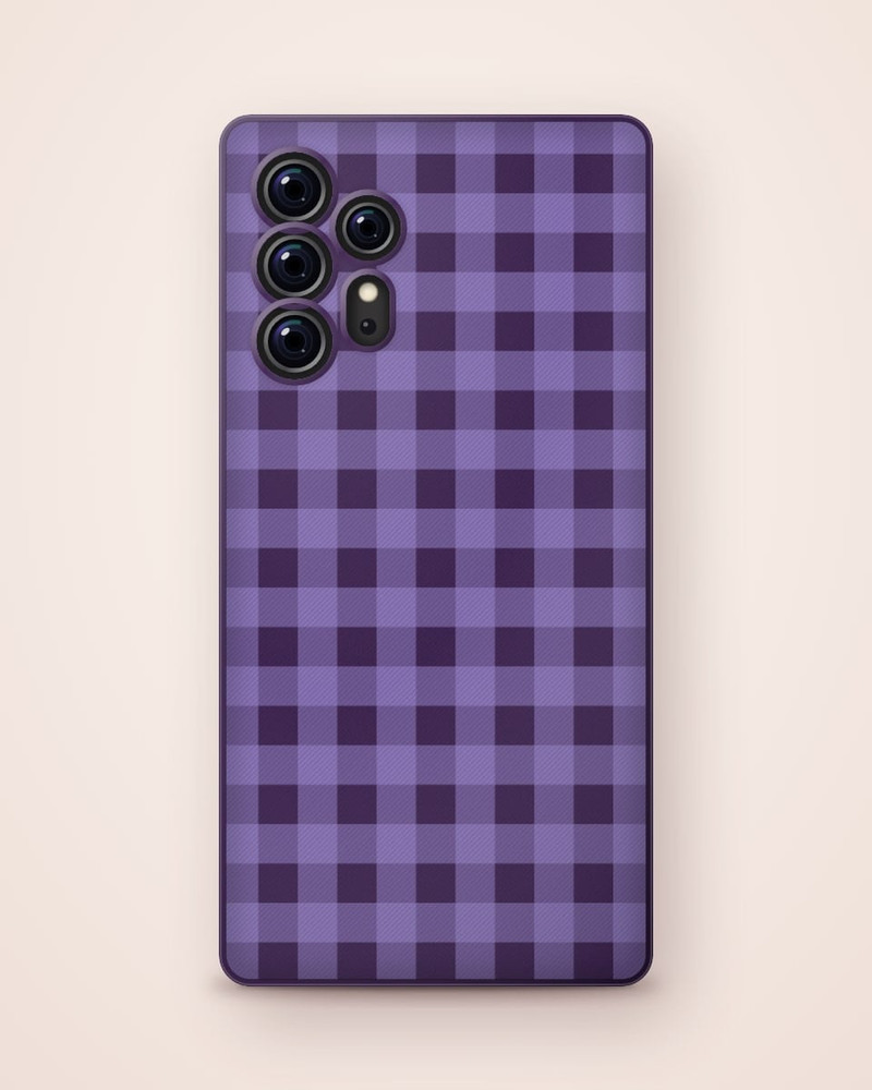 Plum Check Case, Galaxy S24 Ultra