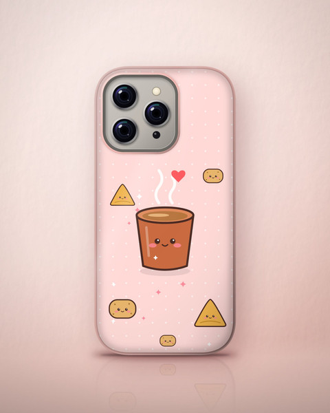 Chai-chan & Friends Case on iPhone 16 Pro, front