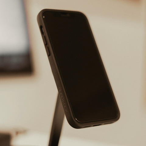 Phone on a magnetic stand
