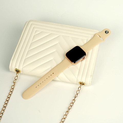Smartwatch with a blush sport strap