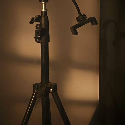 Tripod with a phone clamp