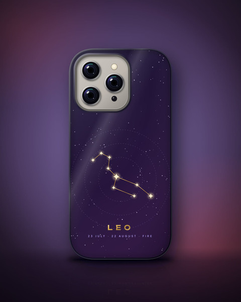 Star Sign · Leo Case on iPhone 16 Pro, front