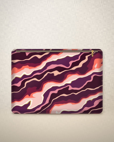 Wine Swirl laptop sleeve, front