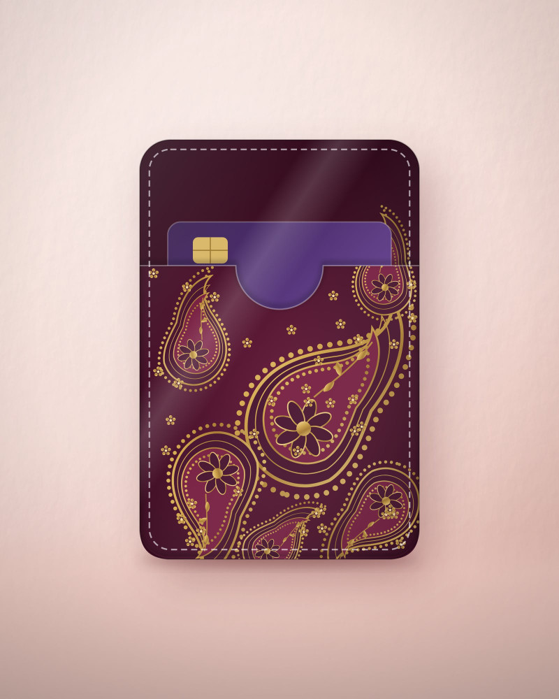 Kalka Paisley card wallet, front