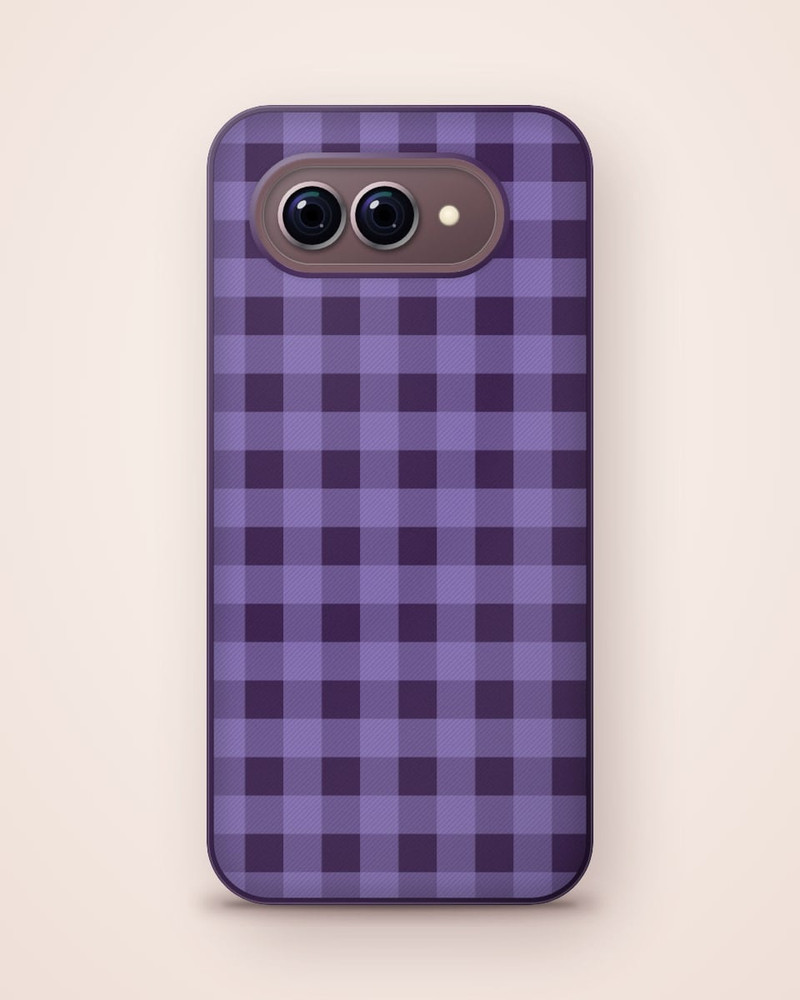 Plum Check Case, Pixel 9