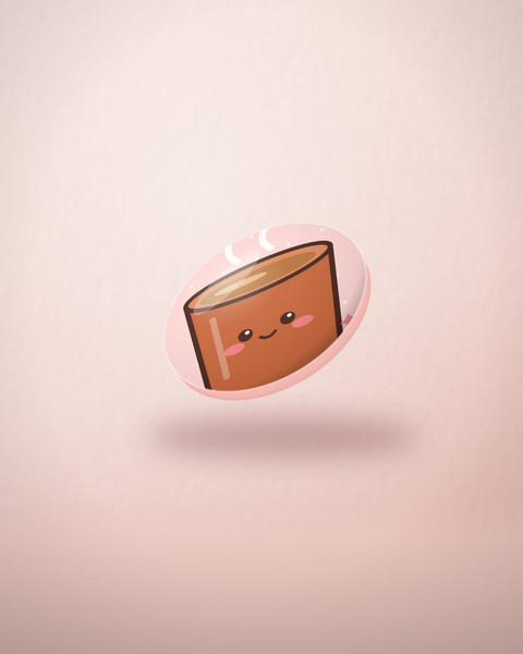 Chai-chan phone grip, angled