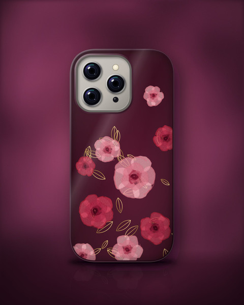 Velvet Rose Case on iPhone 16 Pro, front