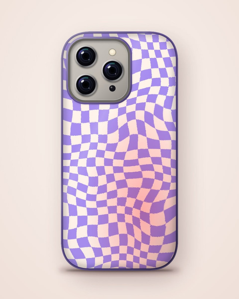 Warped Checker Case, iPhone 16 Pro