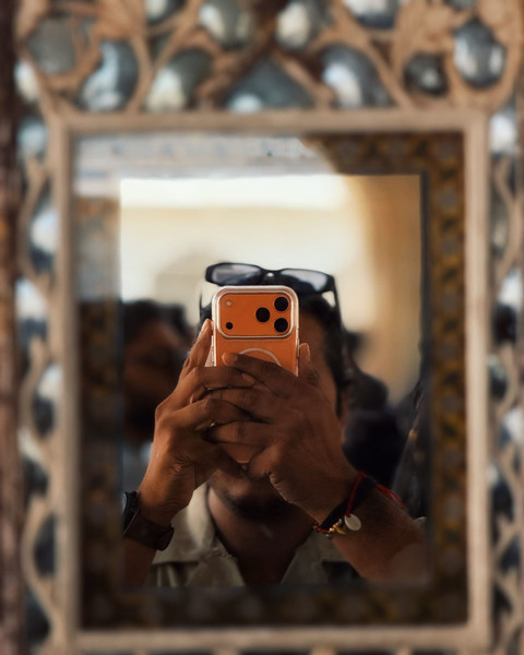 Nitin J. with Sunset Stripe Case